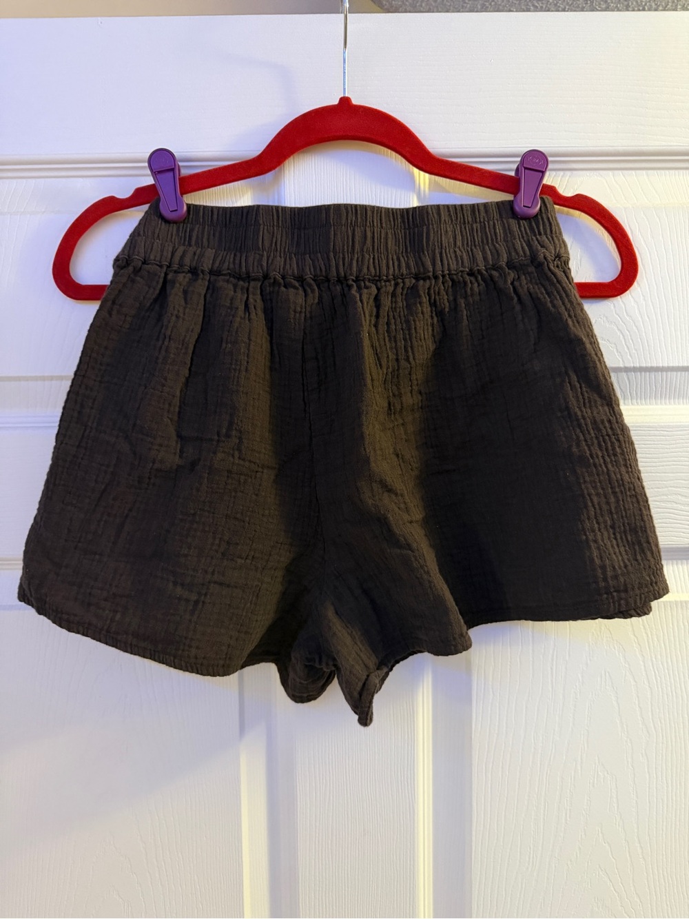 Women’s Elastic-Waist Shorts Dark Brown